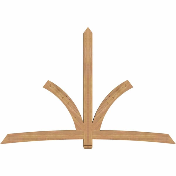 Ekena Millwork Davenport Timber Gable Bracket, Western Red Cedar, 108"W x 72"H x 5 1/2"D x 5 1/2"F, 16/12 Pitch GBW108X72X0606DAV00SWR - main